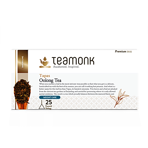 Teamonk Darjeeling Oolong Tea - Tapas, 50 g (25 Bags x 2 g each) 