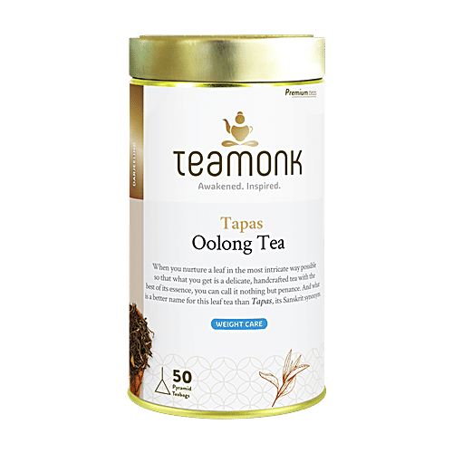 Teamonk Darjeeling Oolong Tea - Tapas, 100 g (50 Bags x 2 g each) 