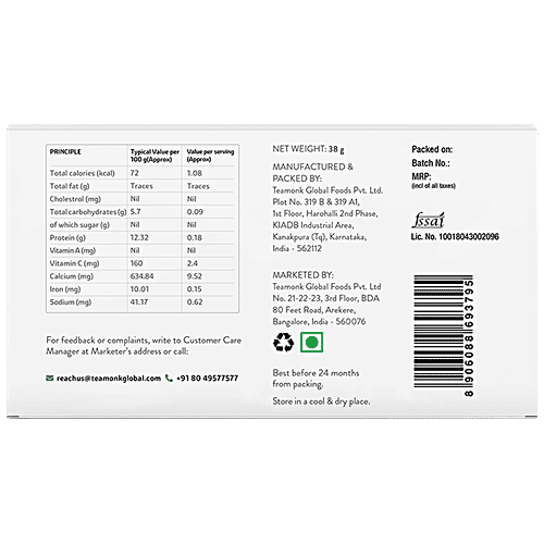 Teamonk Moringa - Mint Herbal Infusion, 38 g (25 Bags x 1.5 g each) 