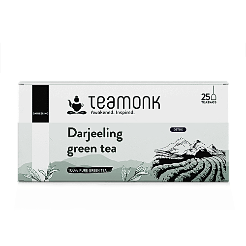 Teamonk Darjeeling Green Tea, 50 g (25 Bags x 2 g each) 