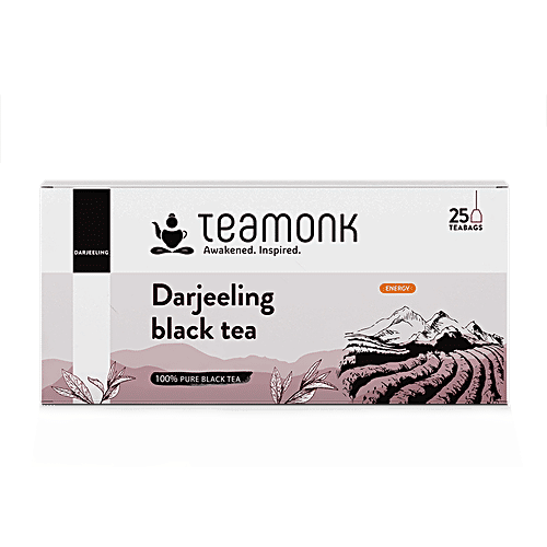 Teamonk Darjeeling Black Tea, 50 g (25 Bags x 2 g each) 