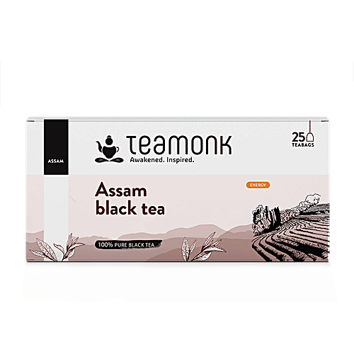 Teamonk Assam Black Tea, 50 g (25 Bags x 2 g each) 