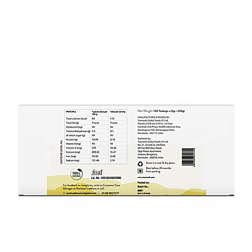 Teamonk Chamomile Herbal Infusion, 200 g (100 Bags x 2 g each) 