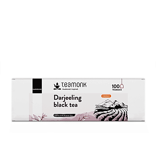 Teamonk Darjeeling Black Tea, 200 g (100 Bags x 2 g each) 