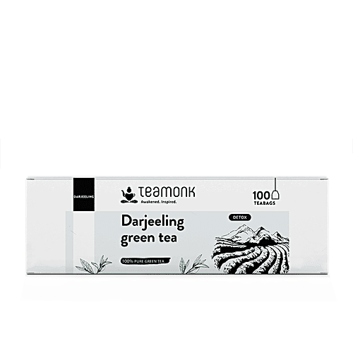 Teamonk Darjeeling Green Tea, 200 g (100 Bags x 2 g each) 