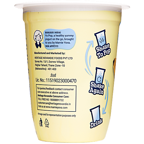 Mamie Yova Yo Pop Flavoured Yoghurt Drink - Banana, 125 ml Cup 