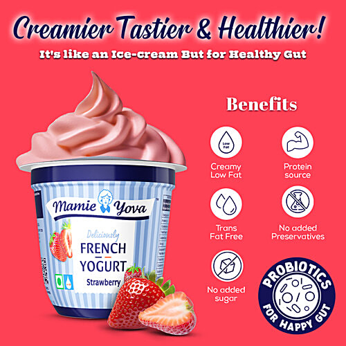 Mamie Yova French Yogurt - Strawberry, 90 g Cup