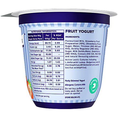 Mamie Yova French Yogurt - Strawberry, 90 g Cup