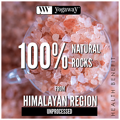 Yogaway Himalayan Pink Crystal Salt - With 84 Minerals For Detox, 600 g  