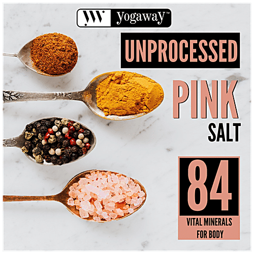Yogaway Himalayan Pink Crystal Salt - With 84 Minerals For Detox, 600 g  