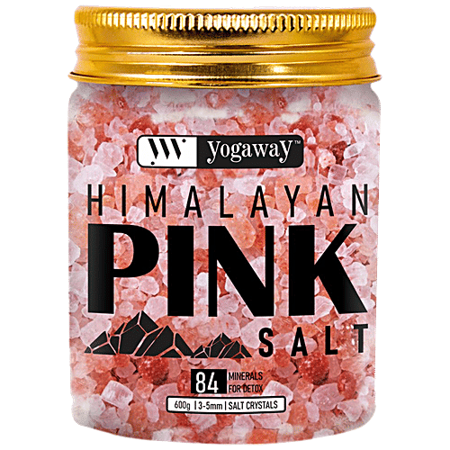 Yogaway Himalayan Pink Crystal Salt - With 84 Minerals For Detox, 600 g  