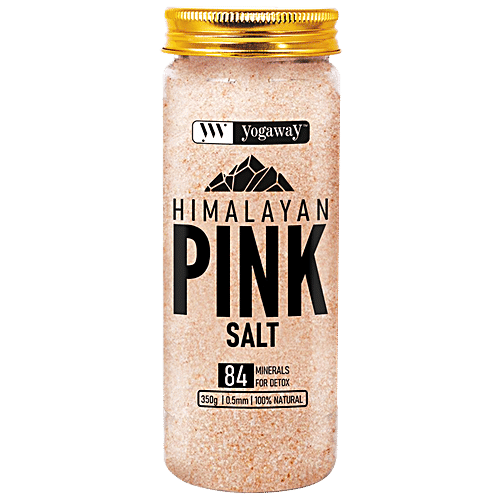 Buy YOGAWAY Himalayan Pink Sooji Salt With 84 Minerals For Detox