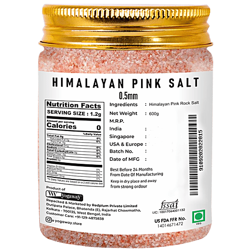 Buy YOGAWAY Himalayan Pink Sooji Salt With 84 Minerals For Detox