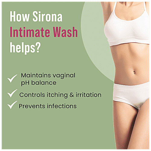 SIRONA Natural Intimate Hygiene Wash for Men & Women with Tasmanian Pepper Fruit Extracts, 100 ml  