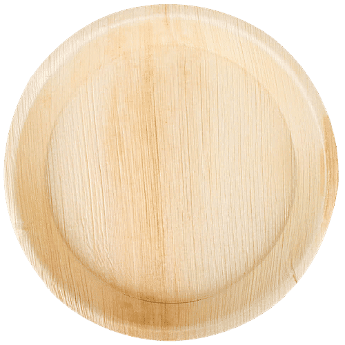 Ayurvedic Technology Areca Leaf Plates - 25 cm, 10 pcs