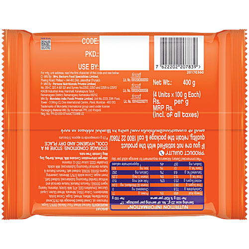 Bournvita Biscuits, 400 g (4 x 100 g) Provides About 10% Of Daily Calcium & Iron Requirements