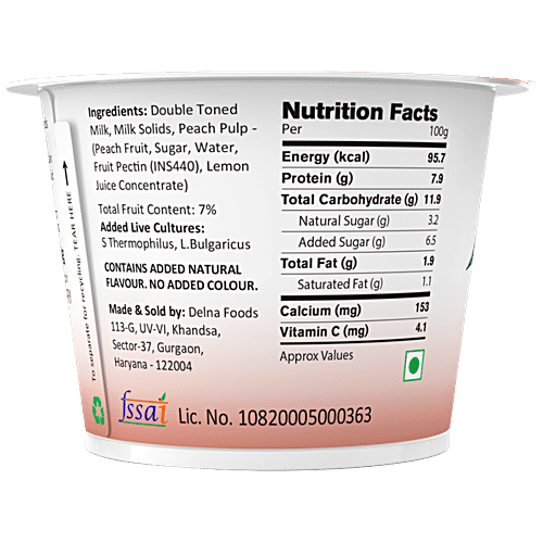 agapi Greek Yoghurt - Peach, 90 g  