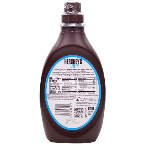 Hershey's Lite Syrup - Genuine Chocolate Flavor, Imported, 524 g  