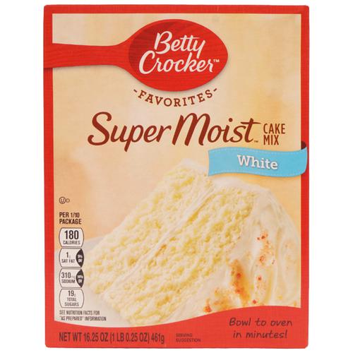 White Betty Crocker Super Moist Cake Mix 461g 