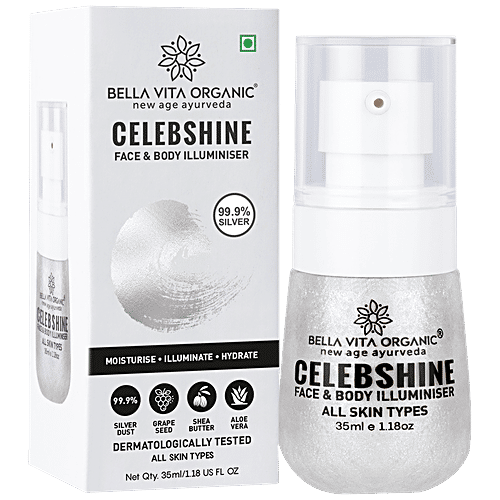 Bella Vita Organic Celeb Shine Body Shimmer Gloss Lotion - Nude Shade, 30 ml  