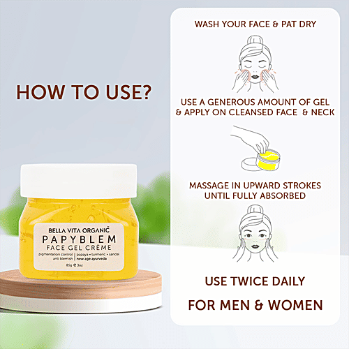Bella Vita Organic PapyBlem Face Gel Cream, 85 g  