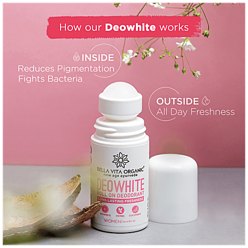 Bella Vita Organic DeoWhite Underarm Lightening Roll On - For Women, 75 ml  