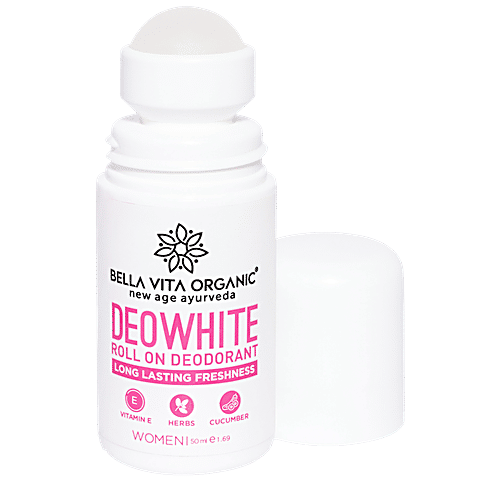 Bella Vita Organic DeoWhite Underarm Lightening Roll On - For Women, 75 ml  