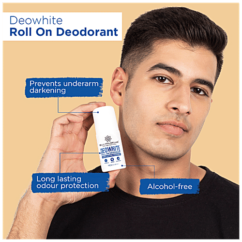 Bella Vita Organic DeoWhite Under Arm Skin Lightening Roll On - For Men, 75 ml  