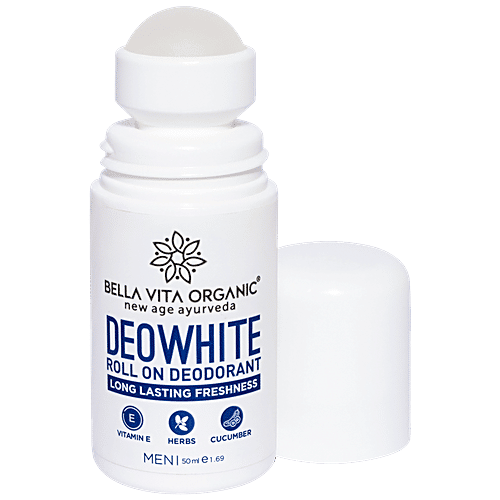 Bella Vita Organic DeoWhite Under Arm Skin Lightening Roll On - For Men, 75 ml  