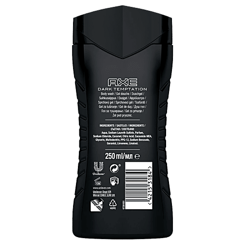 Axe Dark Temptation with Dark Chocolate Scent Body Wash - For Men, 250 ml  