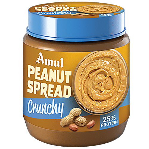 Amul Peanut Spread - Crunchy, 300 g Pet Jar 