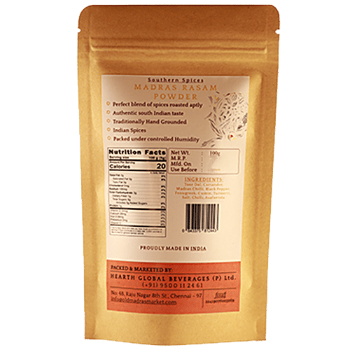Old Madras Market Southern Spices - Madras Rasam Powder, 100 g Pouch 