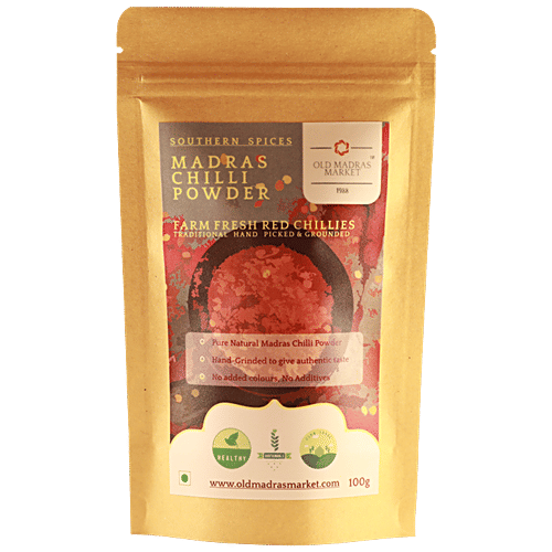 Old Madras Market Southern Spices - Madras Chilli Powder, 100 g Pouch 
