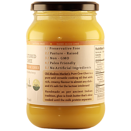 Buy Old Madras Market Cultured Ghee Pure Cow Ghee, From Grass Fed