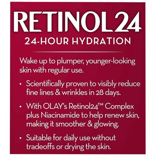 Olay Regenerist Retinol 24 Night Moisturiser - With Niacinamide, Improves Fine Lines, Wrinkles, 50 g  