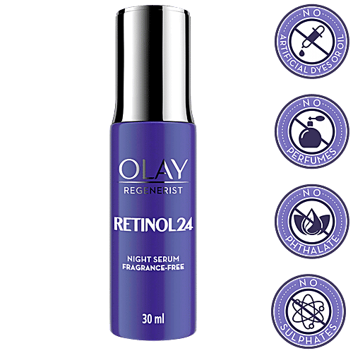 Olay Regenerist Retinol 24 Night Serum - With Niacinamide, Improves Fine Lines, Wrinkles, 30 ml