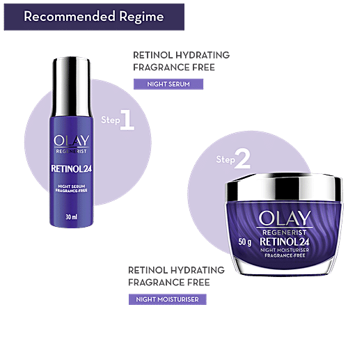 Olay Regenerist Retinol 24 Night Serum - With Niacinamide, Improves Fine Lines, Wrinkles, 30 ml