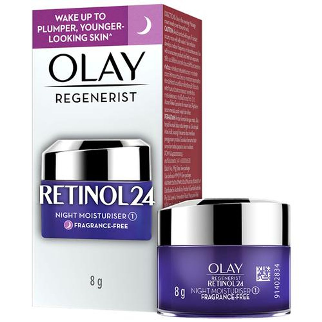 Olay Regenerist Retinol 24 Night Moisturiser For Hydrated Plump Smooth Skin, 8 g 