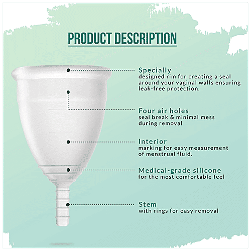 SIRONA FDA Approved Reusable Menstrual Cup (Small Size) With Pouch, Mini Intimate Wash & Cup Wash, 1 pc  