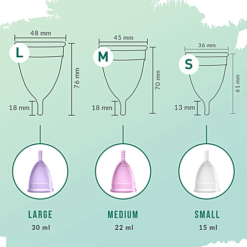 SIRONA FDA Approved Reusable Menstrual Cup (Small Size) With Pouch, Mini Intimate Wash & Cup Wash, 1 pc  