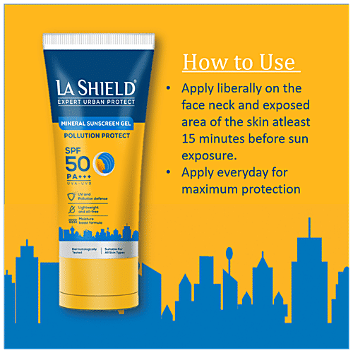 La Shield Pollution Protect - Mineral Sunscreen Gel, SPF 50, 50g  