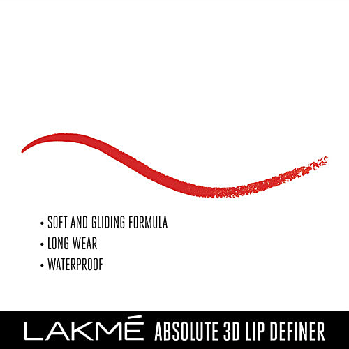 Lakme Absolute 3D Lip Definer, 1.2 g Crimson 