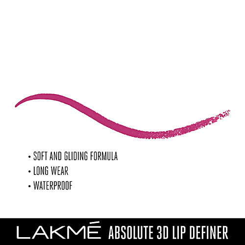 Lakme Absolute 3D Lip Definer, 1.2 g Carnation 