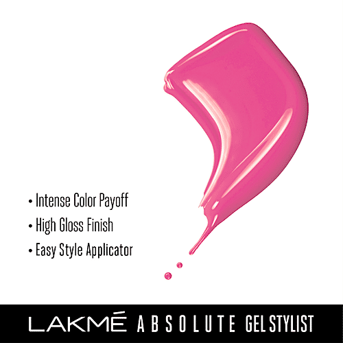 Lakme Absolute Gel Stylist Nail Color, 12 ml Pink Date 