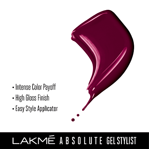 Lakme Absolute Gel Stylist Nail Color, 12 ml Royalty 