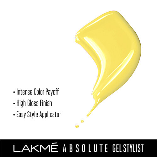 Lakme Absolute Gel Stylist Nail Colour, 12 ml Lemon Zest 