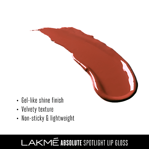 Lakme Absolute Spotlight Lip Gloss, 4 ml Crème Caramel 