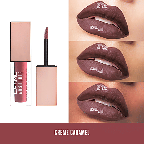 Lakme Absolute Spotlight Lip Gloss, 4 ml Crème Caramel 