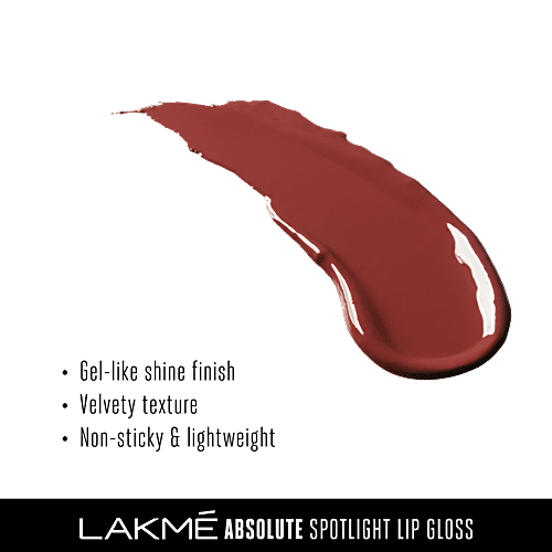 Lakme Absolute Spotlight Lip Gloss, 4 ml Mocha Brown 