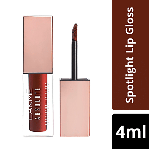 Lakme Absolute Spotlight Lip Gloss, 4 ml Mocha Brown 